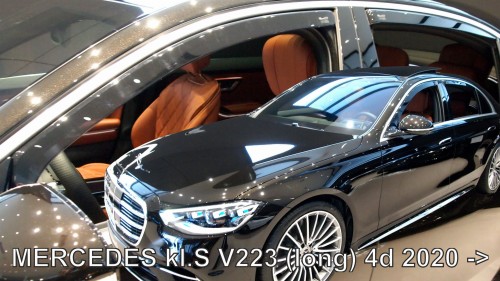 HEKO Tinted Wind Deflectors For Mercedes C-Class Saloon (2000-2007) - 4pc Set, In-Channel