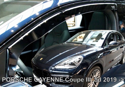Deflettori Finestrini HEKO Antiturbo Per Porsche Cayenne II 5d 2010-2017 – Set Da 4 Pezzi, Acrilico Fumé, Montaggio In-channel, Riducono Rumore E Acqua