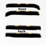 Owiewki VW Golf II 5d / Jetta II 4d 1983-1987 (wersja z dzieloną szybą) (krótkie owiewki przednie) (owiewki tylne w zestawie)