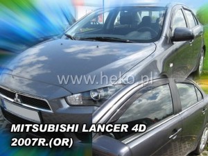 Owiewki MITSUBISHI Lancer 2007-2016 (klejone na ramkę) (tylko owiewki przednie)