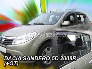 Owiewki DACIA Sandero / Stepway I 5d 2008-2012 (owiewki tylne w zestawie)