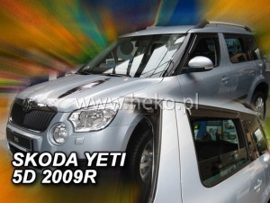 Windabweiser SKODA Yeti 5-Türer 2009-> (mit hinteren Windabweisern)