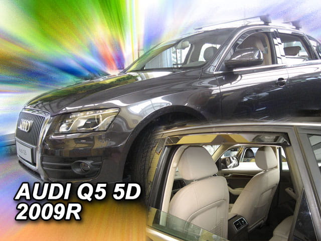 Heko Wind Deflectors For Audi Q2 2016+ 5-Door – 4-Piece Set – Black Tinted, Made In Poland